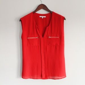 Red Sleeveless Top